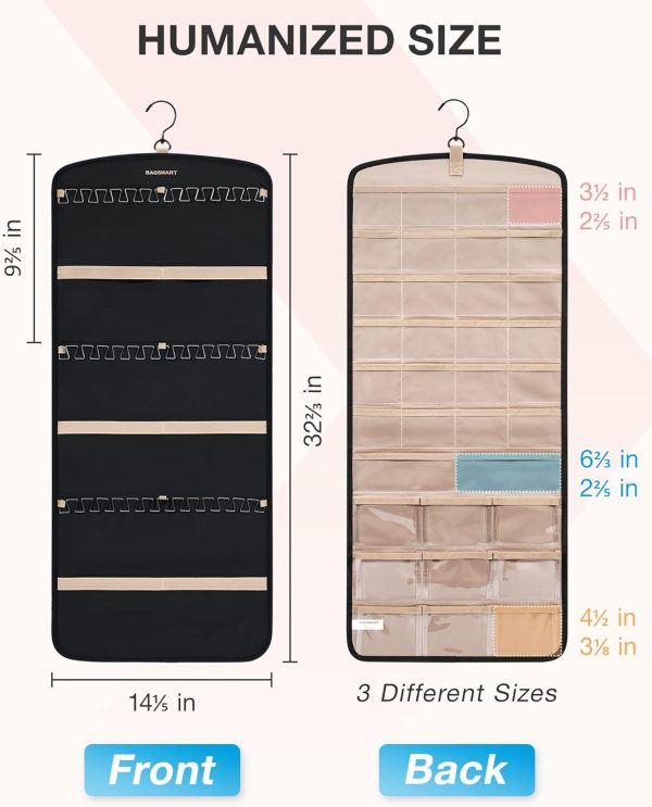 BAGSMART Hanging Jewelry Organizer Large Polyester-5