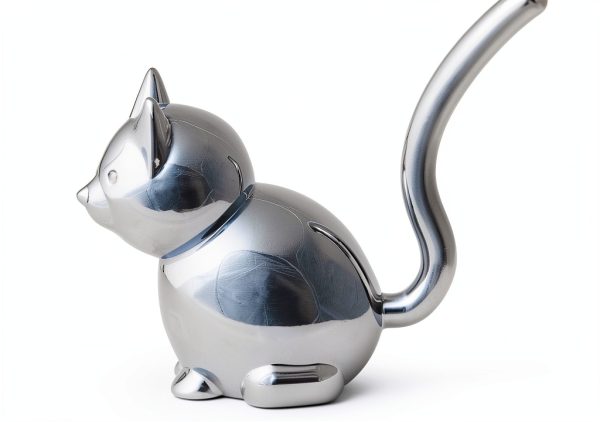 Cat Ring Holder Chrome Metal Jewelry Dish by Umbra-1