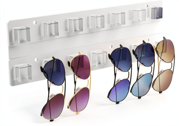 Meaocer Acrylic Glasses Holder Wall Organizer-0