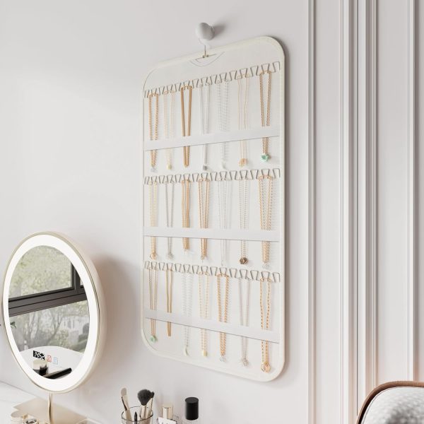 DonYeco Hanging Jewelry Organizer Rotatable Non-Woven Fabric-2