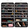 DIOMMELL Black Hanging Jewelry Organizer Fabric Large 47-0