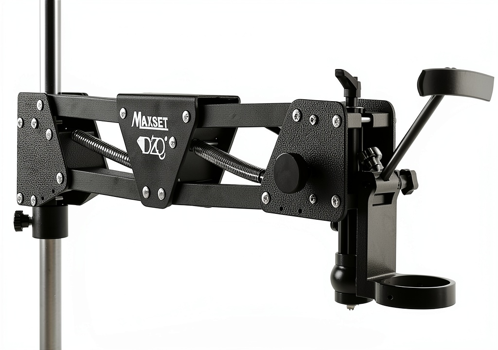 DZQ microscope spring bracket installed on a lab bench