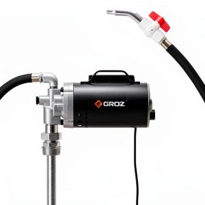GROZ Heavy Duty Electric Oil Transfer Pump - 110V 115V 120V AC, 8 GPM Flow Rate, Self-Priming with 2-inch Bung Adaptor for 55 Gallon Drums (45555)-0