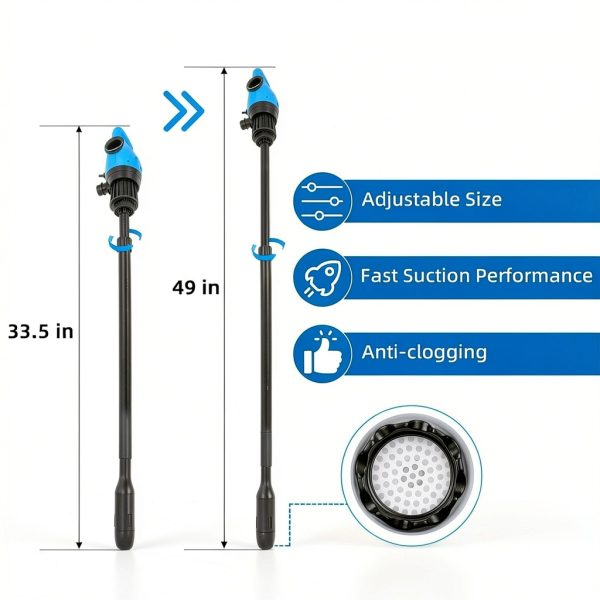 Electric Drum Barrel Pump Fuceter 12V 55 Gallon Telescoping Tube-2