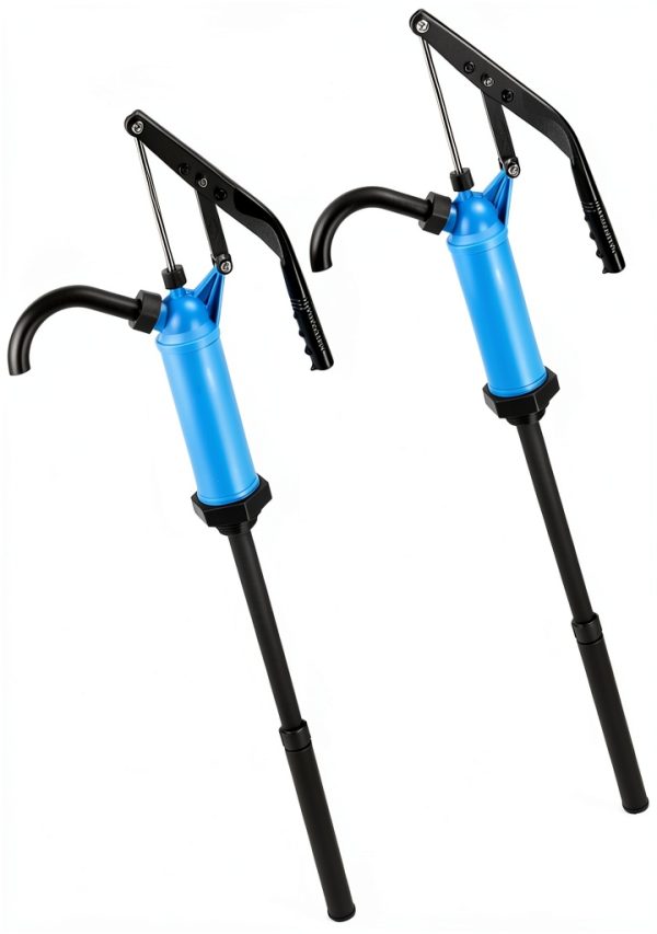 Hand Pump QWORK 2-Pack Siphon Drum Pump for 5-55 Gallon, Zinc, Nozzles-0
