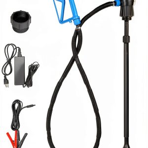Electric Drum Barrel Pump Uotnam 55 Gallon DEF55 Blue Stainless Steel-0