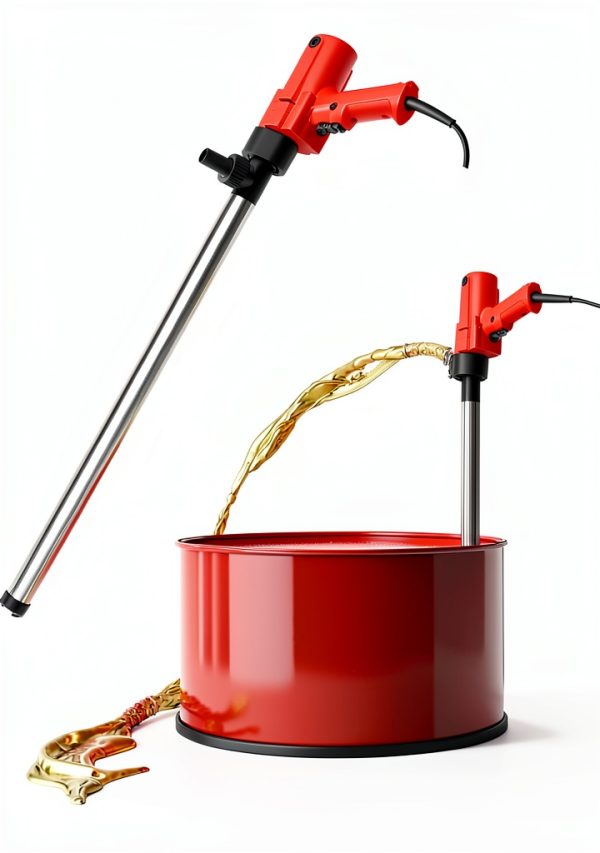 2480W Electric Fuel Transfer Barrel Pump, 110V 13000RPM, for 55 Gallon Electric Transfer Pumps with 36in Stainless Steel Tube and 6.6ft Steel Wire Hose, for Diesel,Lubricants,Slightly Viscous Liquids-7