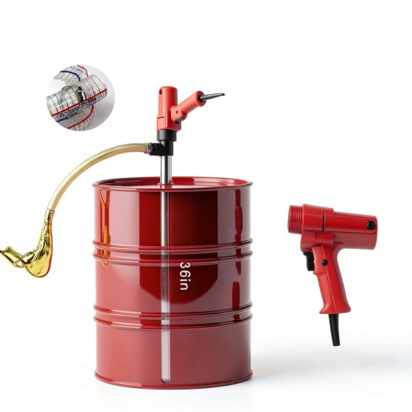 2480W Electric Fuel Transfer Barrel Pump, 110V 13000RPM, for 55 Gallon Electric Transfer Pumps with 36in Stainless Steel Tube and 6.6ft Steel Wire Hose, for Diesel,Lubricants,Slightly Viscous Liquids-4