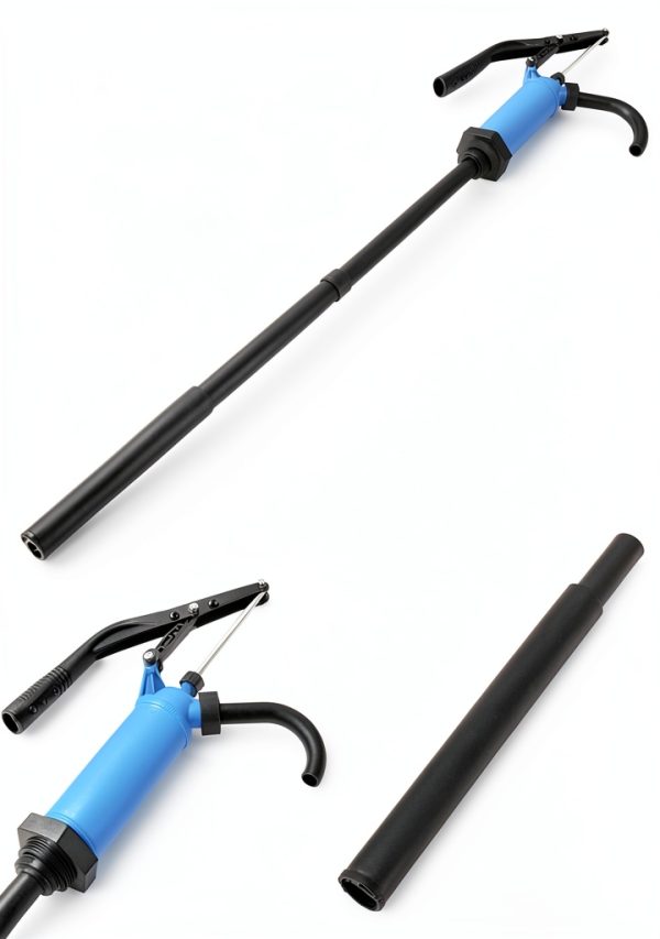 Hand Pump QWORK 2-Pack Siphon Drum Pump for 5-55 Gallon, Zinc, Nozzles-2