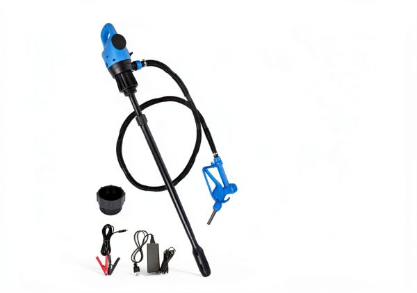 Electric Drum Barrel Pump Uotnam 55 Gallon DEF55 Blue Stainless Steel-8