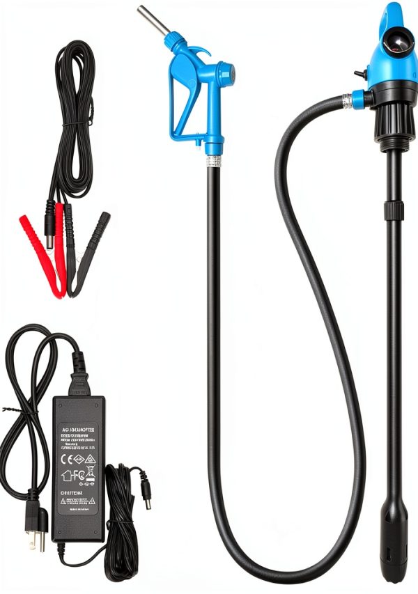 Electric Drum Barrel Pump Fuceter 12V 55 Gallon Telescoping Tube-0